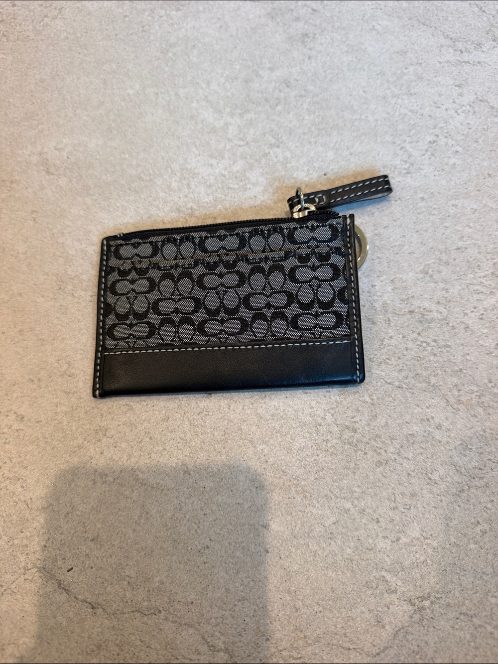 Coach Black/Gray Signature Card Case